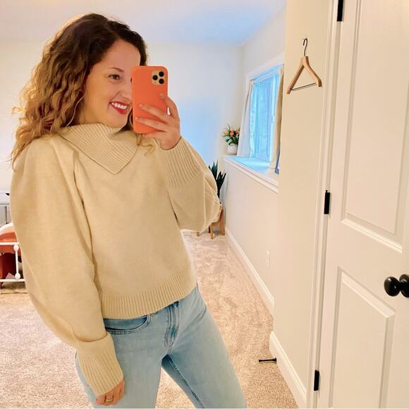 Ulla Johnson Cream Neutral Merino Wool Sweater Medium - Picture 1 of 16